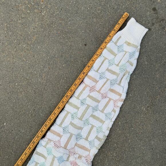 Vintage Private Club Pastel Basket Weave Geometric Knot Sweater Cotton XL - Picture 9 of 9